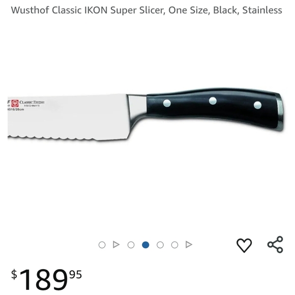 ❤️BUY 2 GET 1 FREE  Wusthof Classic IKON Super Slicer - Black Handle,4516/26cm - Picture 3 of 11